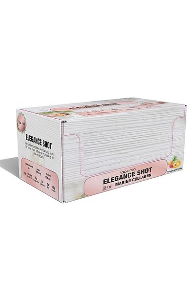 Laperva Elegance Shot Collagen, Box of 12 Shots, Tropical Fruits