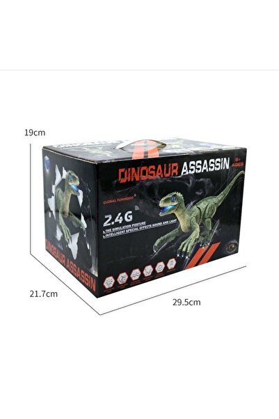 Dinozorlar Uzaktan Kumandalı Şarjlı Akıllı Velociraptor Dinozor 2.4ghz. Uzaktan Kumandalı Şarzlı Dinozor