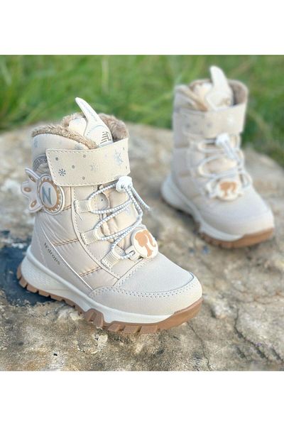 Surpie Shoes Παιδικές μπότες χιονιού, γούνινες παιδικές μπότες, αδιάβροχες παιδικές μπότες