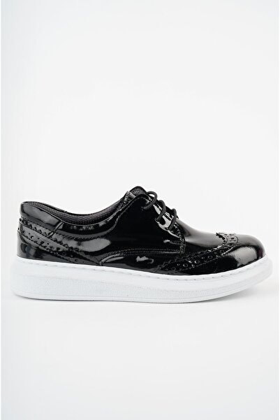 Jomoti Bağcıklı Siyah Rugan Erkek Ayakkabı