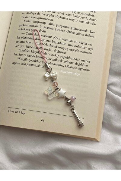 bettymettys Blackpink Mikrofon Temalı Fairycore Telefon Charmı Telefon İpi