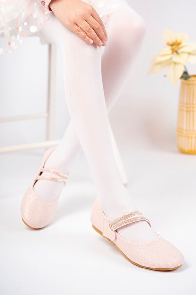 Jomoti Çatal Baretli Kalpli Pudra Star Kız Çocuk Ayakkabı