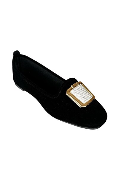 Liger Ασπρόμαυρες γυναικείες μπαλαρίνες με σουέτ αγκράφα για καθημερινή χρήση