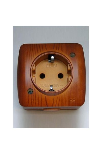 Tenda 10 Pieces of Surface Mounted Cherry Wood Color Socket Elbi / Alsu