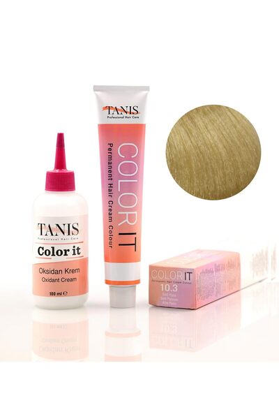 TANİS PROFESSİONAL TANİS COLOR-IT (100 ML) Permanent Saç boyası 10.3 (Altın P...