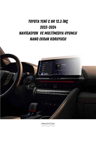 UniqAnatolia Toyota New C Hr 12.3 Inch - 2023-2024 Nano Screen Protector Compatible with Navigation and Multimedia
