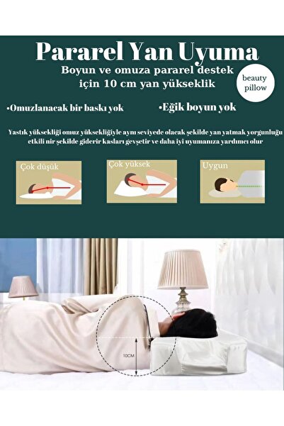 ZAVO Beauty Pillow Kirisiklik Önleyici Ortopedik Güzellik Yastigi Saf Ipek Yedek Yastik Kilifi