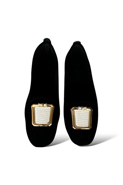 Liger Ασπρόμαυρες γυναικείες μπαλαρίνες με σουέτ αγκράφα για καθημερινή χρήση