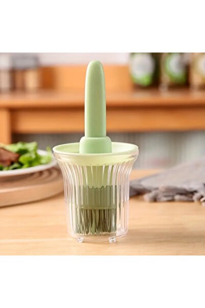 SYNOPE Oil Pot Jar with Lid Silicone Brush Practical Silicone Oil Egg Brush with Oil Pot Container