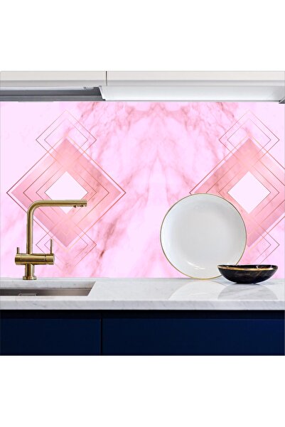 Bigaimaj Кухонна фольга для міжплиткового покриття, самоклеюча, рожева - ліло...