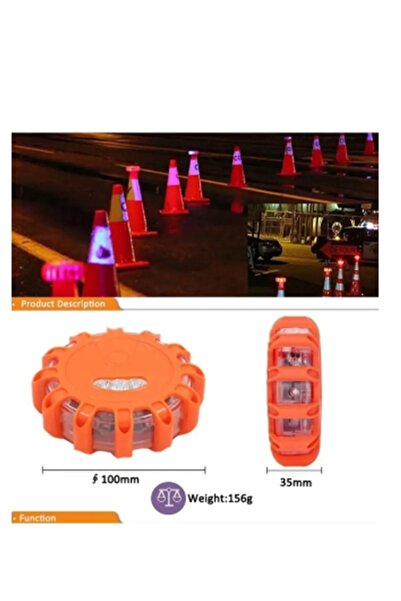 gaman Hangable 9 Mode Emergency Roadside Lamp with Magnet and Hook Led Flash ...