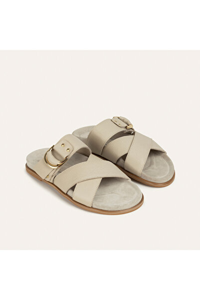 Mudo Banded Leather Slippers