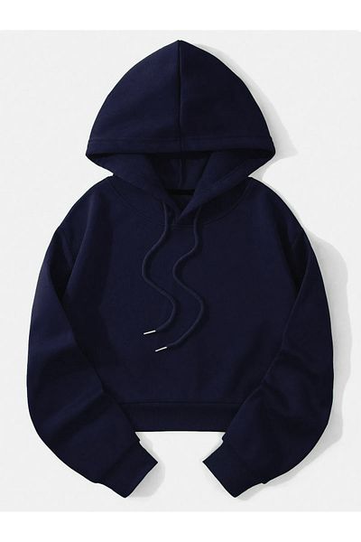 Ginevra Hanorac oversize cu glugă de bază pentru femei, cu fleece în interior