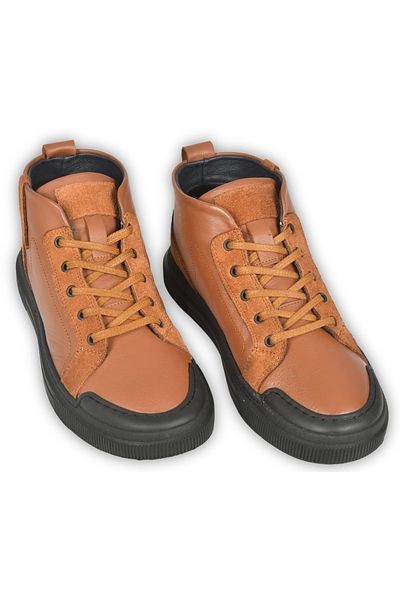 DeepSEA Men's Tan Lace-Up Genuine Leather Waterproof Non-Slip Rubber Sole Ankle Boots 2509951