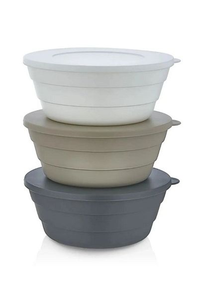 Viyalente 350 ml Breakfast Snack Bowl - 3-Piece Storage Container Kp-149