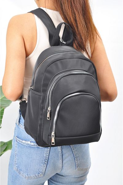 Uniquetrenders Unisex Αδιάβροχο σατέν συνθετικό δέρμα σακίδιο καθημερινής χρήσης