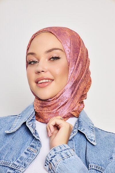 Scarf Gi Shine Jacquard Shawl - Vinegar and Orange Design