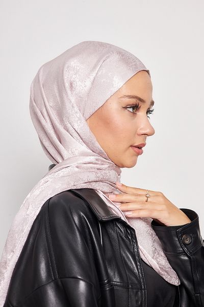 Scarf Gi Shine Jacquard Shawl - Soft Powder -