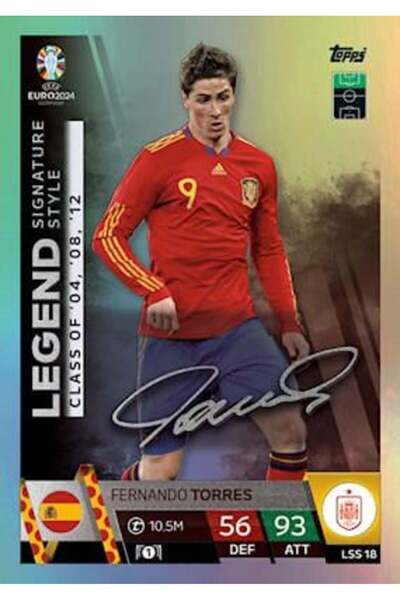 Topps Match Attax Euro 2024 Futbol Kartları Legend Signature Style Fernando T...