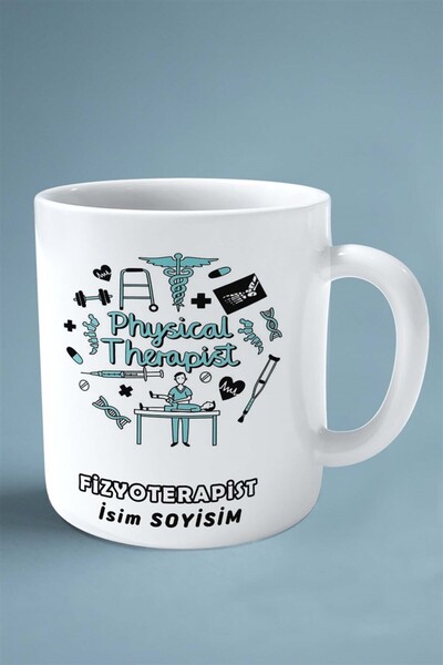 ART HEDİYE fizyoterapist fizyoterapi Meslek Baskılı Kupa Bardak Çift Taraflı ...