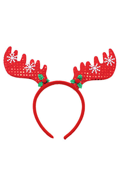 Lora Wedding Sequin Sequined Reindeer Antler New Year's Party Crown
