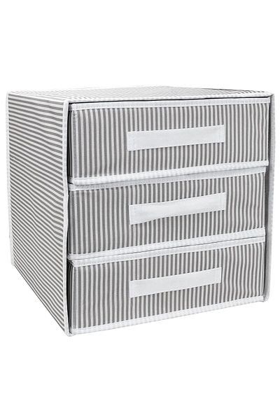 Ethab Ticaret Three Compartment Drawer - Gray (4457)
