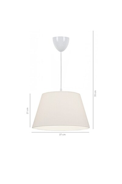 Genel Markalar North Home Konik Kumaş Büyük Boy Tavan Sarkıt Avize Krem