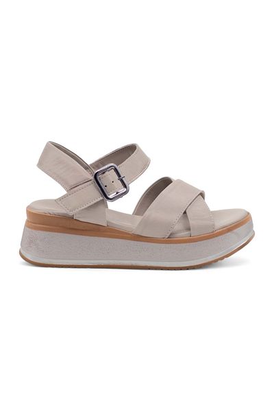 Voyager 9714 Women's Leather Sandals - Stone Detail