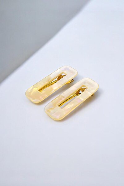 AYMETA Women's Acrylic 6.5 cm Gold Metal Clamp Buckle