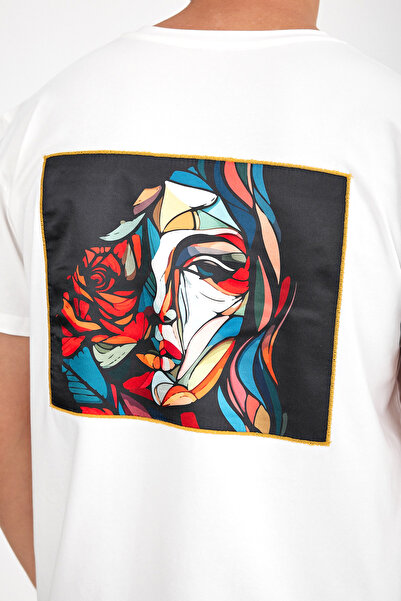 Butikgiz Ανδρικό σχέδιο Intelligence - Προσαρμοσμένη εκτύπωση, 100% βαμβάκι, T-shirt με κανονική εφαρμογή (pikasso2)