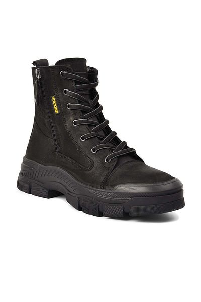 Voyager Γυναικείες δερμάτινες μπότες 8893 Model Black Nubuck