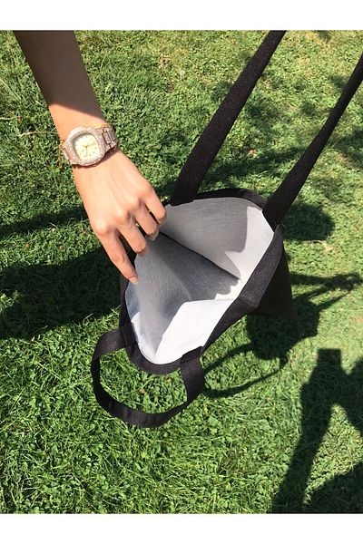 Boomtown Jerusalem Palestine Black Raw Cloth Bag