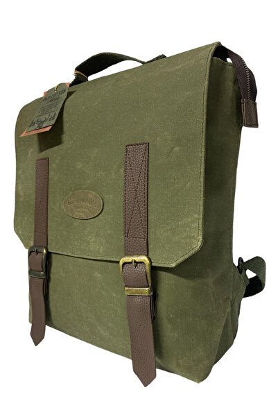 Old Cotton Vintage Salaş Su Geçirmez Design Unisex Laptop Bölmeli Gezi Okul Seyahat Kamp Sırt Çantası 29x35cm