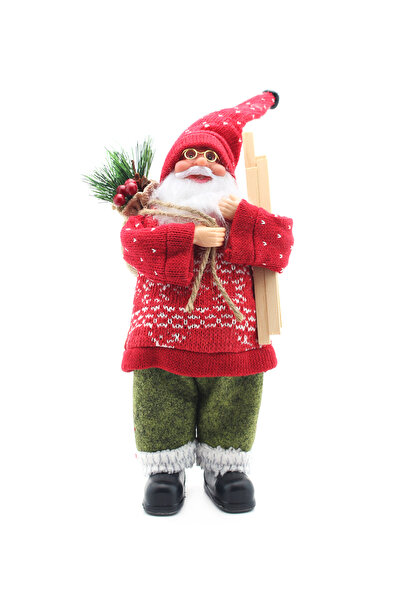Lora Wedding 30cm Imported Santa Claus Figurine Carrying a Log