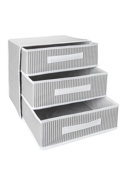 Ethab Ticaret Three Compartment Drawer - Gray (4457)