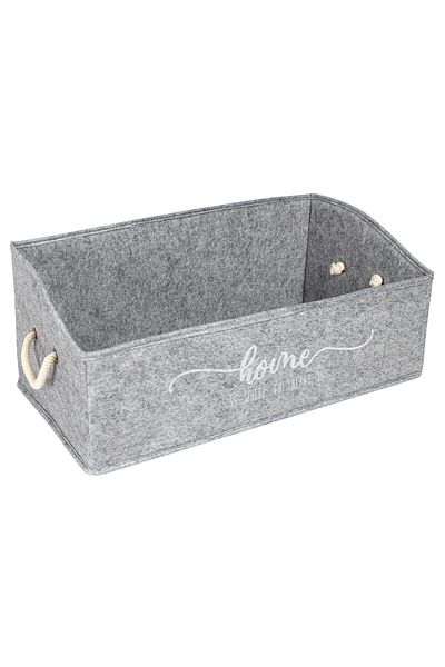 Ethab Ticaret Felt Rectangular Shelf Organizer – Mega– Gray (4457)