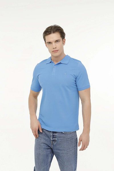 lumberjack Tricou cu mânecă scurtă pentru bărbați M-ct953 Basic 4fx - Albastru aviator