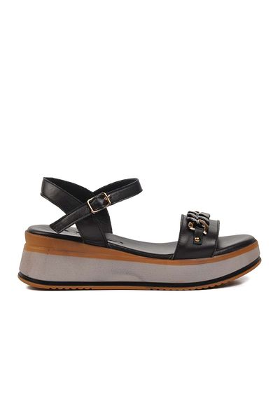 Voyager 9716 Women Leather Sandals Black
