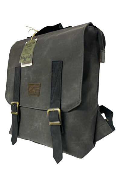 Old Cotton Vintage Salaş Su Geçirmez Design Unisex Laptop Bölmeli Gezi Okul Seyahat Kamp Sırt Çantası 29x35cm