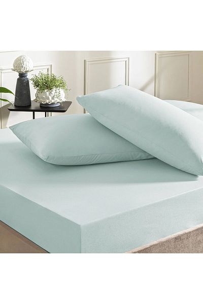 Taç Set paturi elastice din bumbac Ranforce - 120x200 cm, Albastru