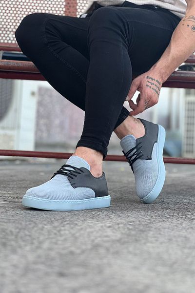 Wagoon WG016 Γκρι Πλεκτά Ανδρικά Casual Παπούτσια