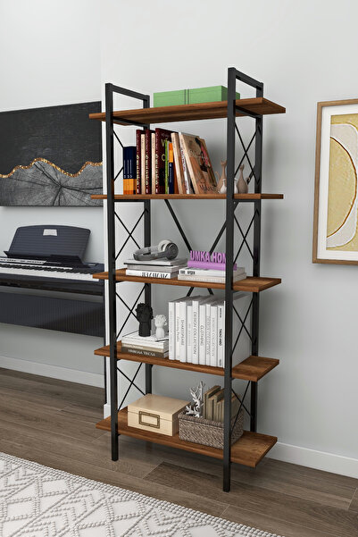 UmkaHome 5 RAFLI KİTAPLIK EKOMİS 150 CM KİTAPLIK , DEKORATİF ZARİF KİTAPLIK UMKAHOME-313