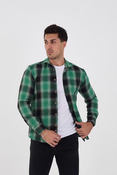 jack carisma ΞΥΛΙΝΟΠΟΙΗΤΗΣ CHECK SLIM FIT ΑΝΔΡΙΚΟ ΠΟΥΚΑΜΙΣΟ