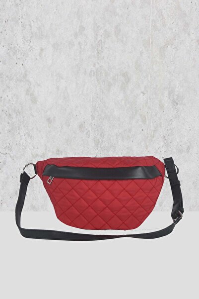 Bagorama Sırıus Kadın Kapitone Kumaş Çapraz Ve Bel Çantası - Kırmızı