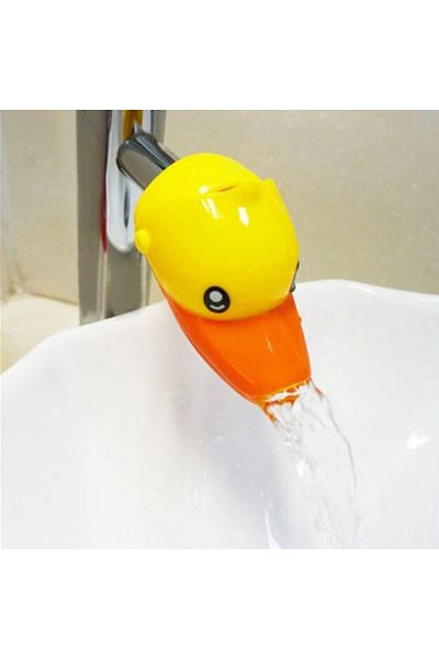 Ethab Ticaret Educational and Safe Faucet Extender Expander Head Apparatus for Children with Duck Figure (4457)