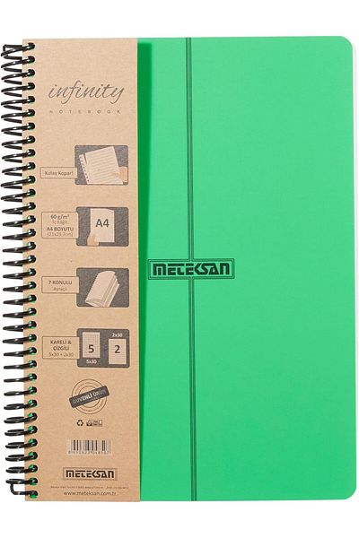 STOREMAX Sellbuystore Infinity Primary Series, A4, 7 Subjects (5 Squares, 2 Lines) 210 Sheets Pp Cover Spi