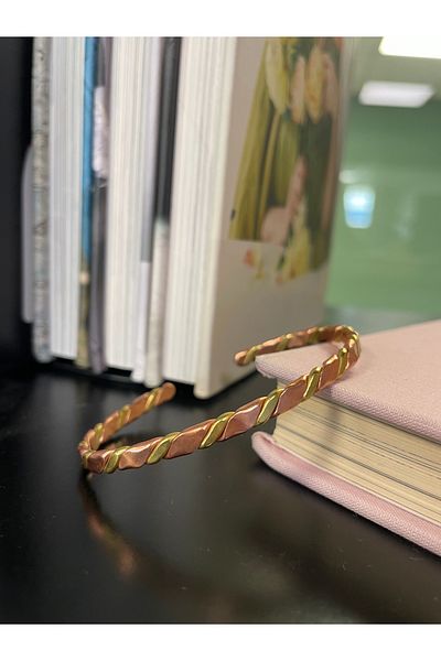 Sevilgülgünfinecrafts Tarnish-Free Copper Twisted Bracelet - Double Color