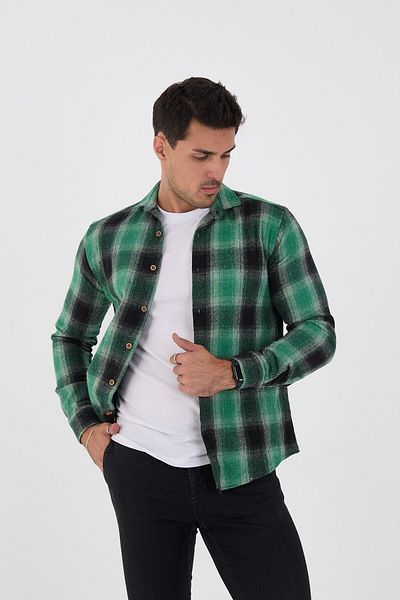jack carisma ΞΥΛΙΝΟΠΟΙΗΤΗΣ CHECK SLIM FIT ΑΝΔΡΙΚΟ ΠΟΥΚΑΜΙΣΟ