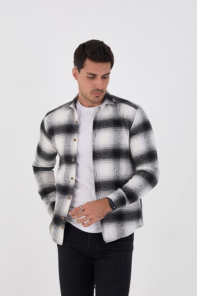 jack carisma ΞΥΛΙΝΟΠΟΙΗΤΗΣ CHECK SLIM FIT ΑΝΔΡΙΚΟ ΠΟΥΚΑΜΙΣΟ