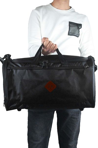 Bagorama Τσάντα ώμου Αθλητικής Γυμναστικής Ταξιδίου Φαρδιά Unisex 52 cm - Μαύρη